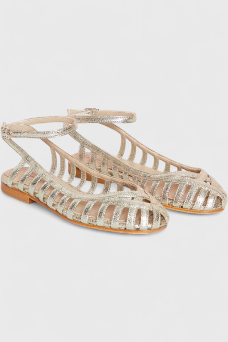 Sofica Sandals with ankle strap silver