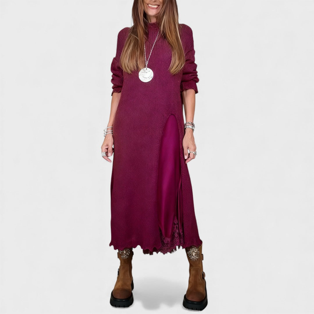 Lena | elegantní dlouhé pletené šaty