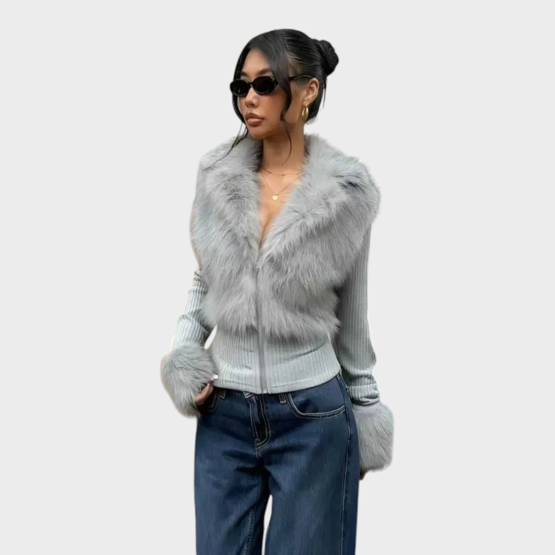 Froxelle | Shiny Faux Fur Coat