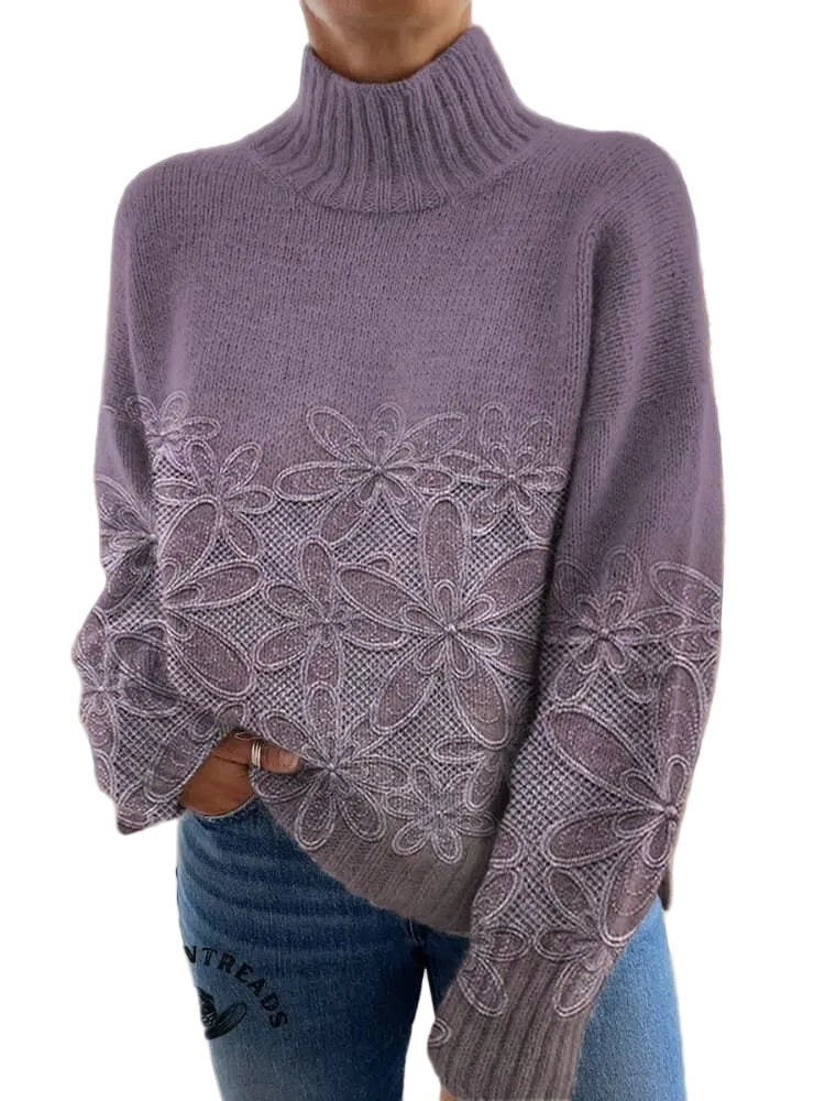 Ananya - Vintage Floral Art Print Casual Sweatshirt