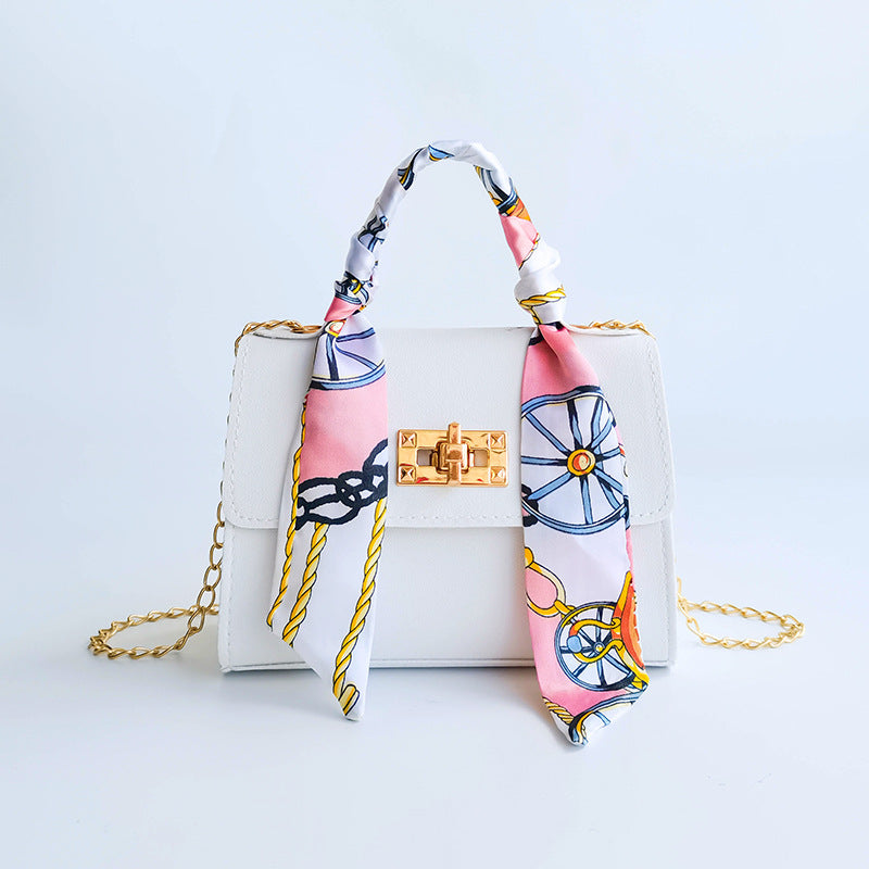 Lyla - Small Chain Bag with Silk Scarf