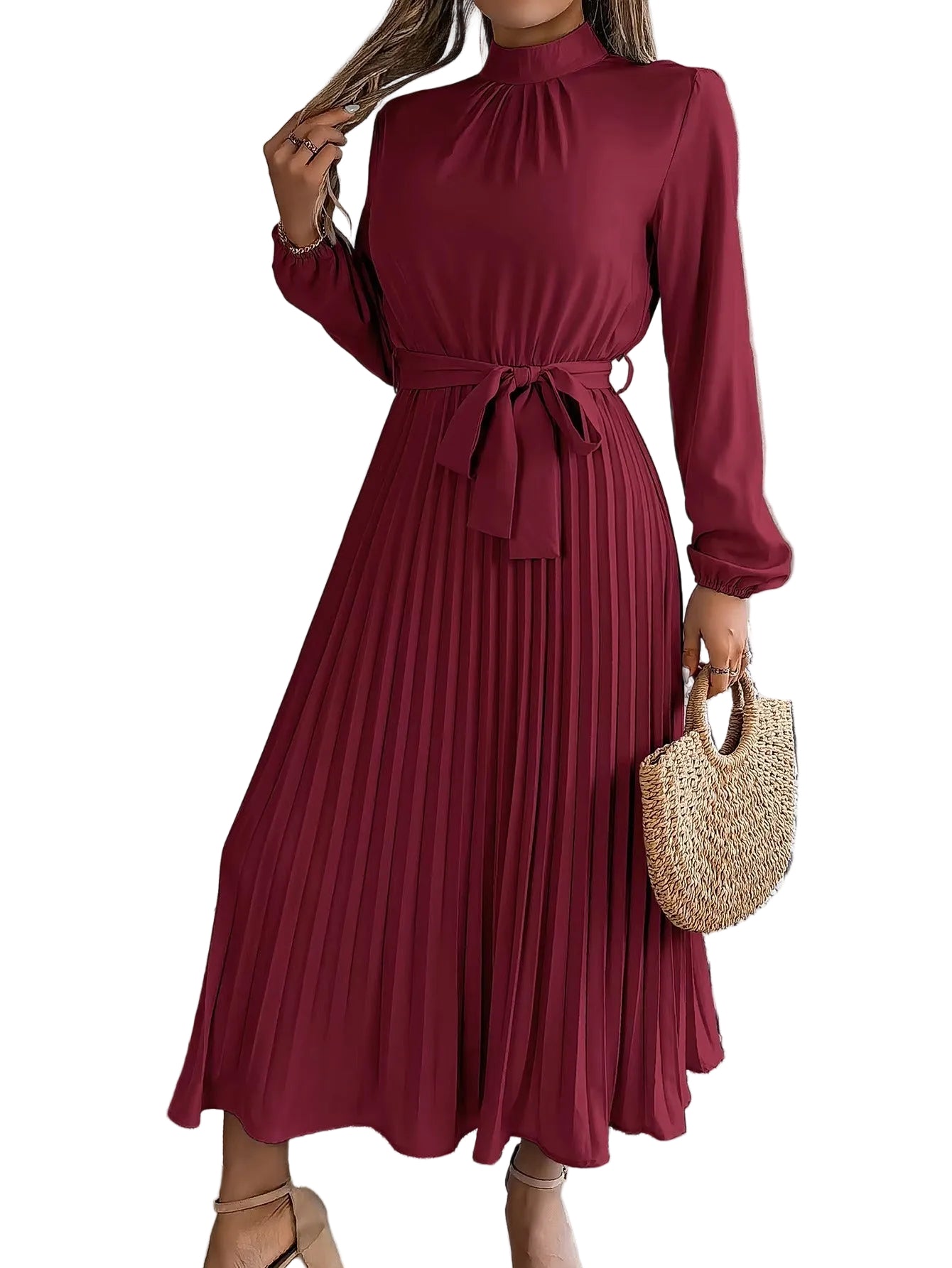 Sorayae | Elegant Pleated Maxi Dress